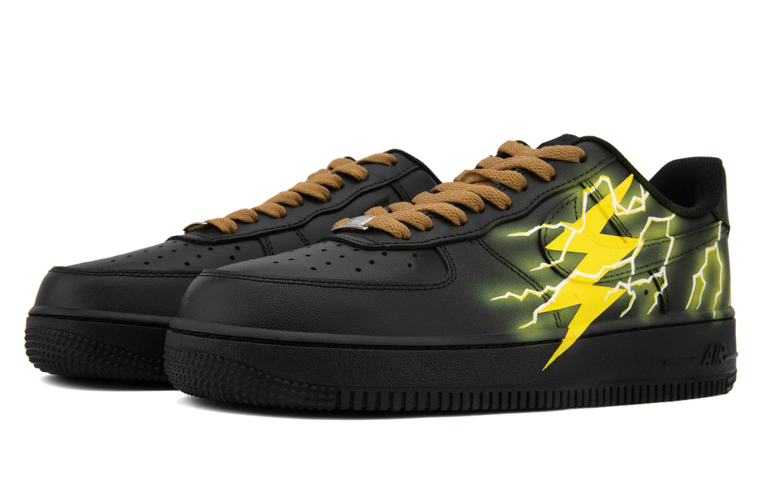 Custom Air Force 1 Yellow Thunder Lightning