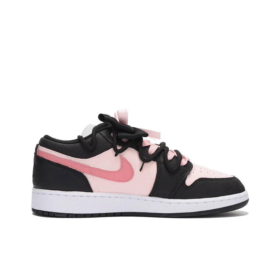 Custom Air Jordan 1 Black Pink Low With DIY Fonts