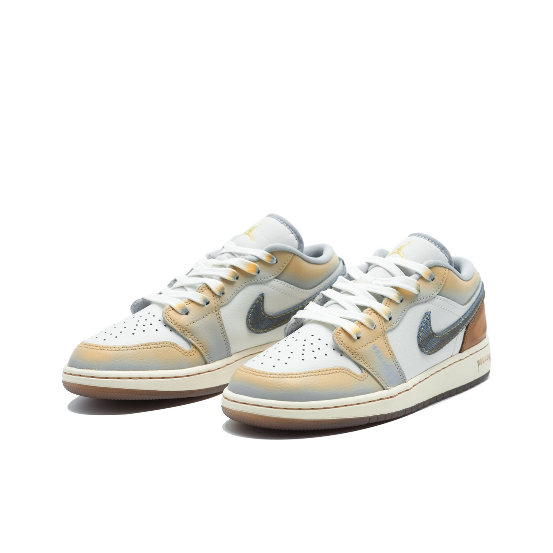 Custom Air Jordan 1 Gray Brown Gradient Retro Style Low