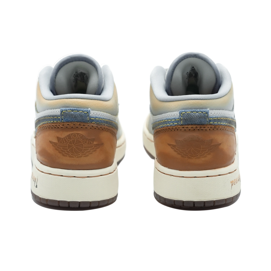 Custom Air Jordan 1 Gray Brown Gradient Retro Style Low