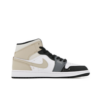 Custom Air Jordan 1 Black Grey Khaki Snake Scales Swoosh Cobra