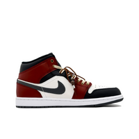 Custom Air Jordan 1 Red Black Snake Graffiti Gold Ink Splash