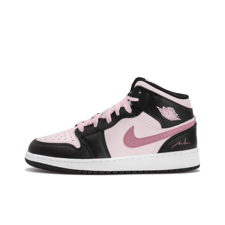 Custom Air Jordan 1 Black Pink Mid