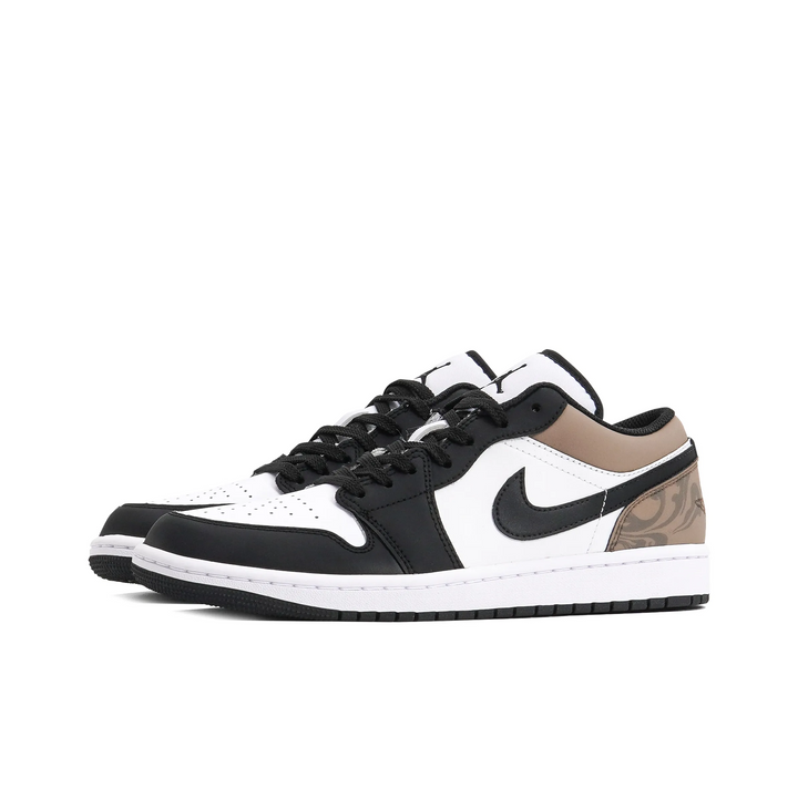 Custom Air Jordan 1 Black Khaki White Low