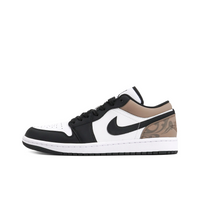 Custom Air Jordan 1 Black Khaki White Low