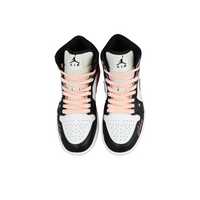 Custom Air Jordan 1 Black White Pink Cherry Blossoms