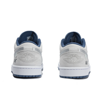 Custom Air Jordan 1 White Grey Blue Low