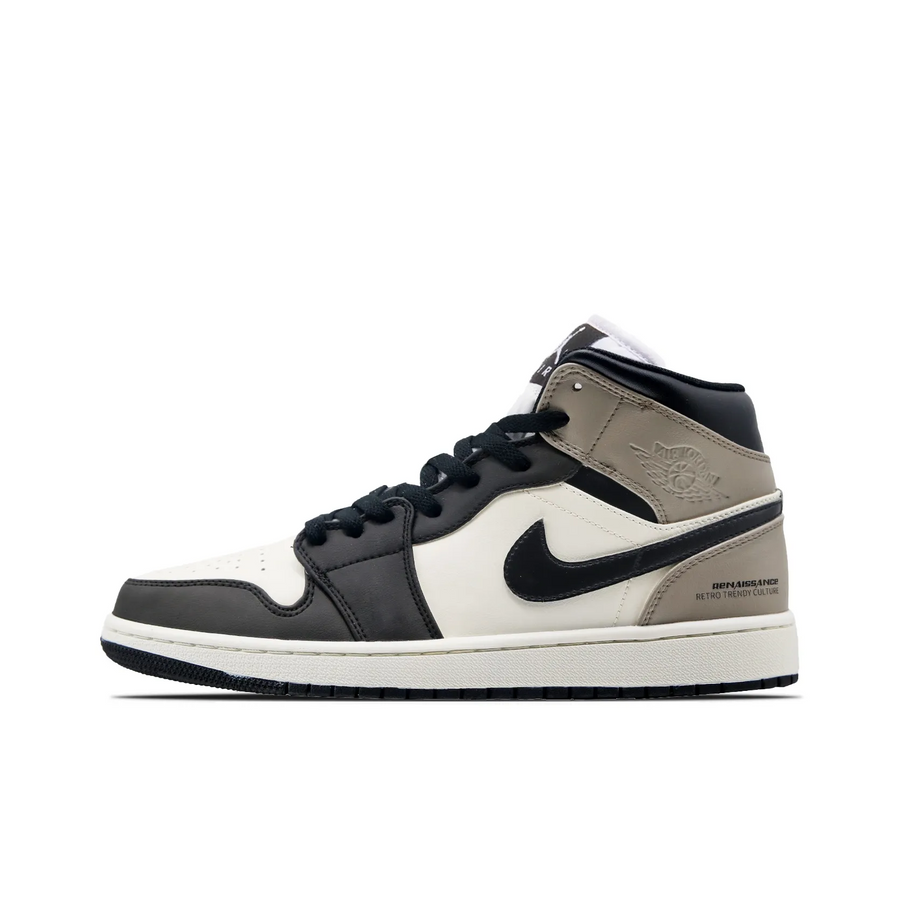 Custom Air Jordan 1 Black Beige Grey High