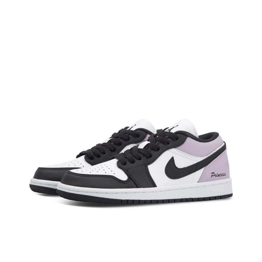 Custom Air Jordan 1 Black White Purple Low