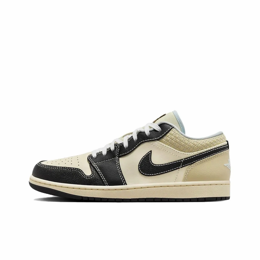 Custom Air Jordan 1 Black Beige Retro Low