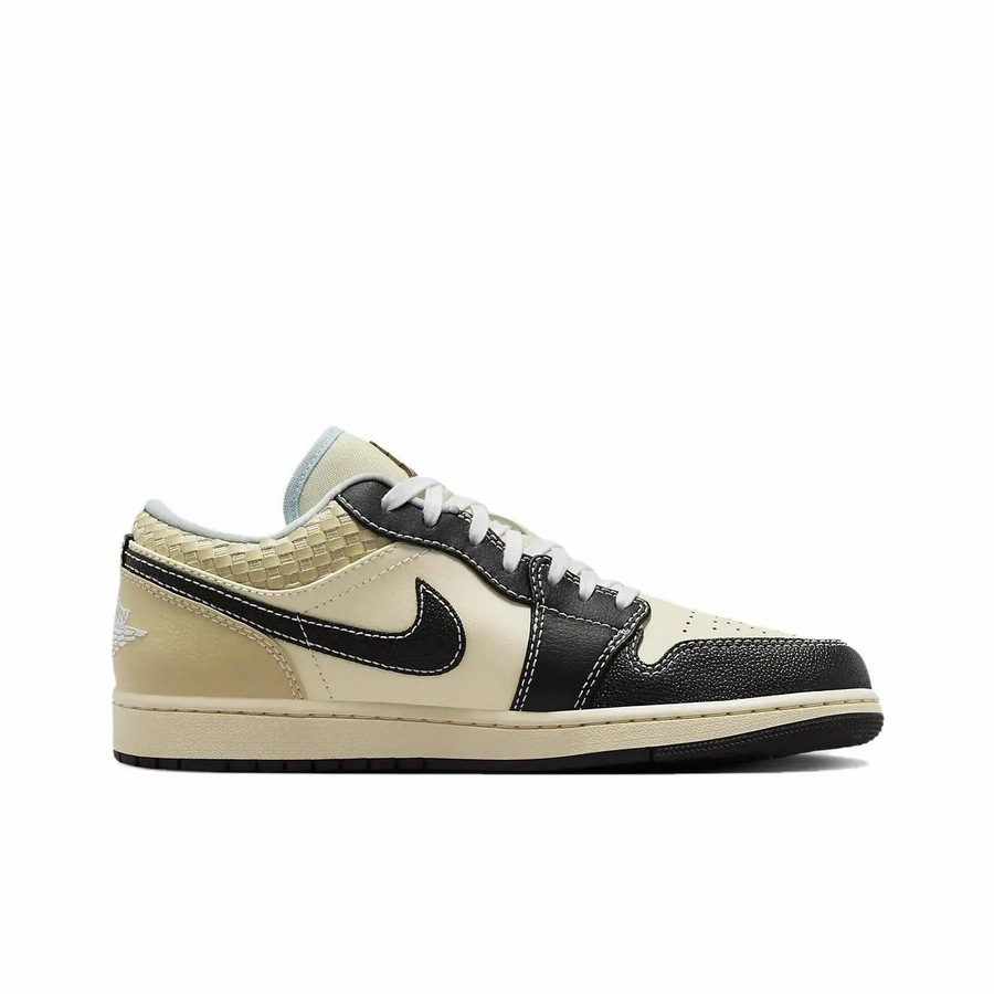 Custom Air Jordan 1 Black Beige Retro Low