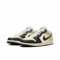 Custom Air Jordan 1 Black Beige Retro Low