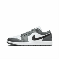 Custom Air Jordan 1 Grey White Black Swoosh Low