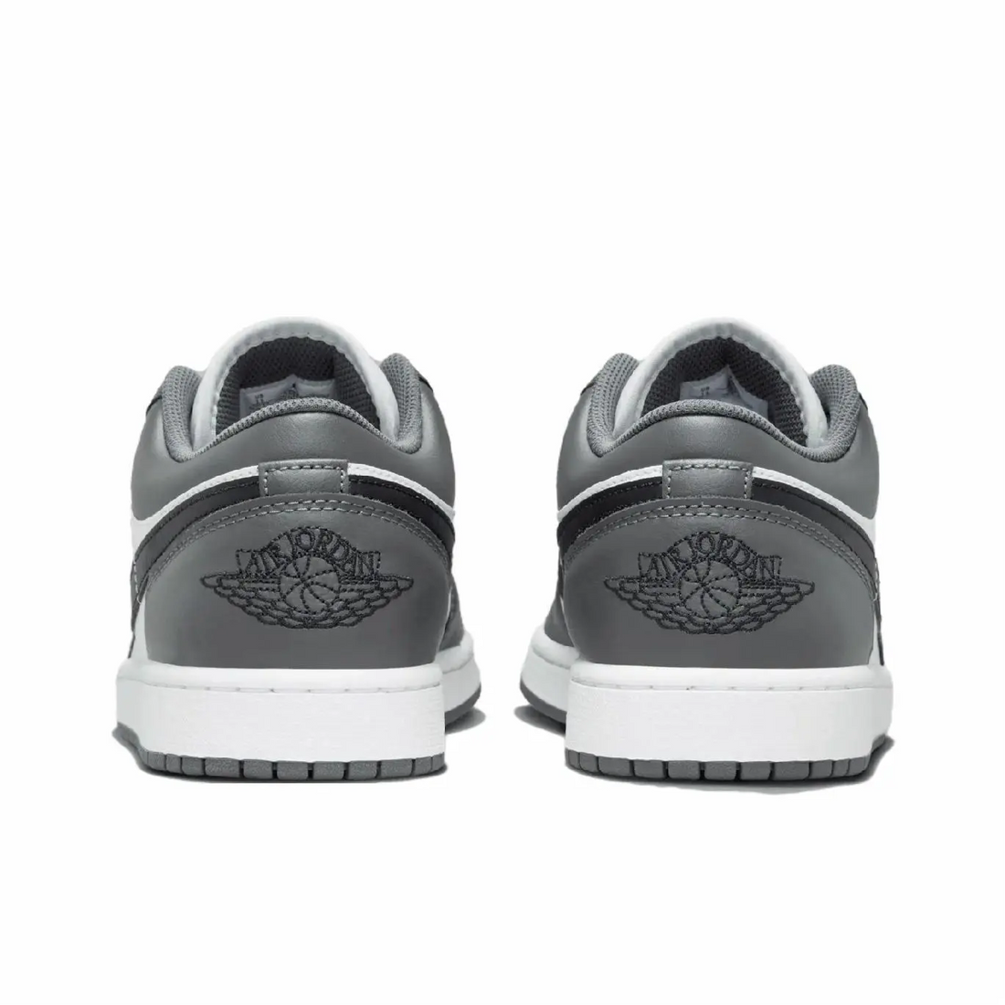 Custom Air Jordan 1 Grey White Black Swoosh Low