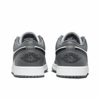 Custom Air Jordan 1 Grey White Black Swoosh Low