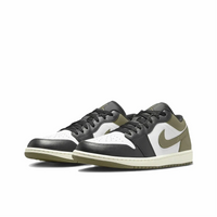 Custom Air Jordan 1 Black White Grass Green Low