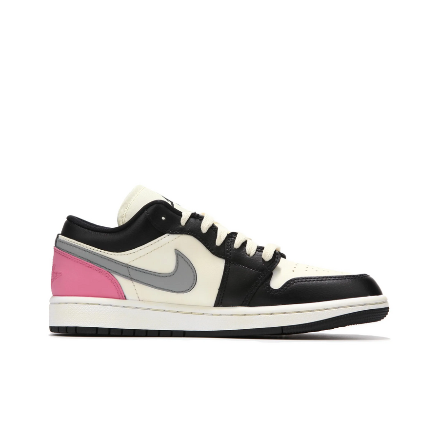 Custom Air Jordan 1 Black Barbie Pink Grey Low