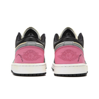 Custom Air Jordan 1 Black Barbie Pink Grey Low