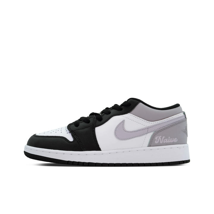 Custom Air Jordan 1 Black White Grey Low