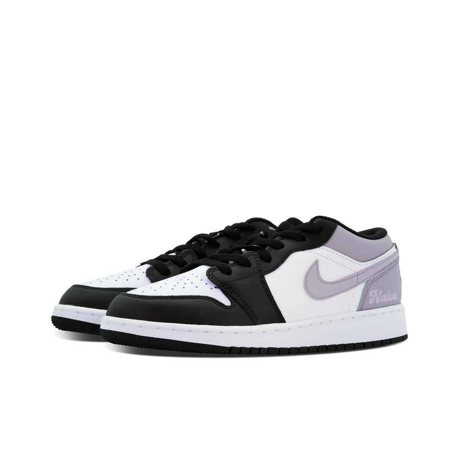 Custom Air Jordan 1 Black White Grey Low