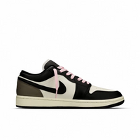 Custom Air Jordan 1 Black Brown Pink Shoelaces