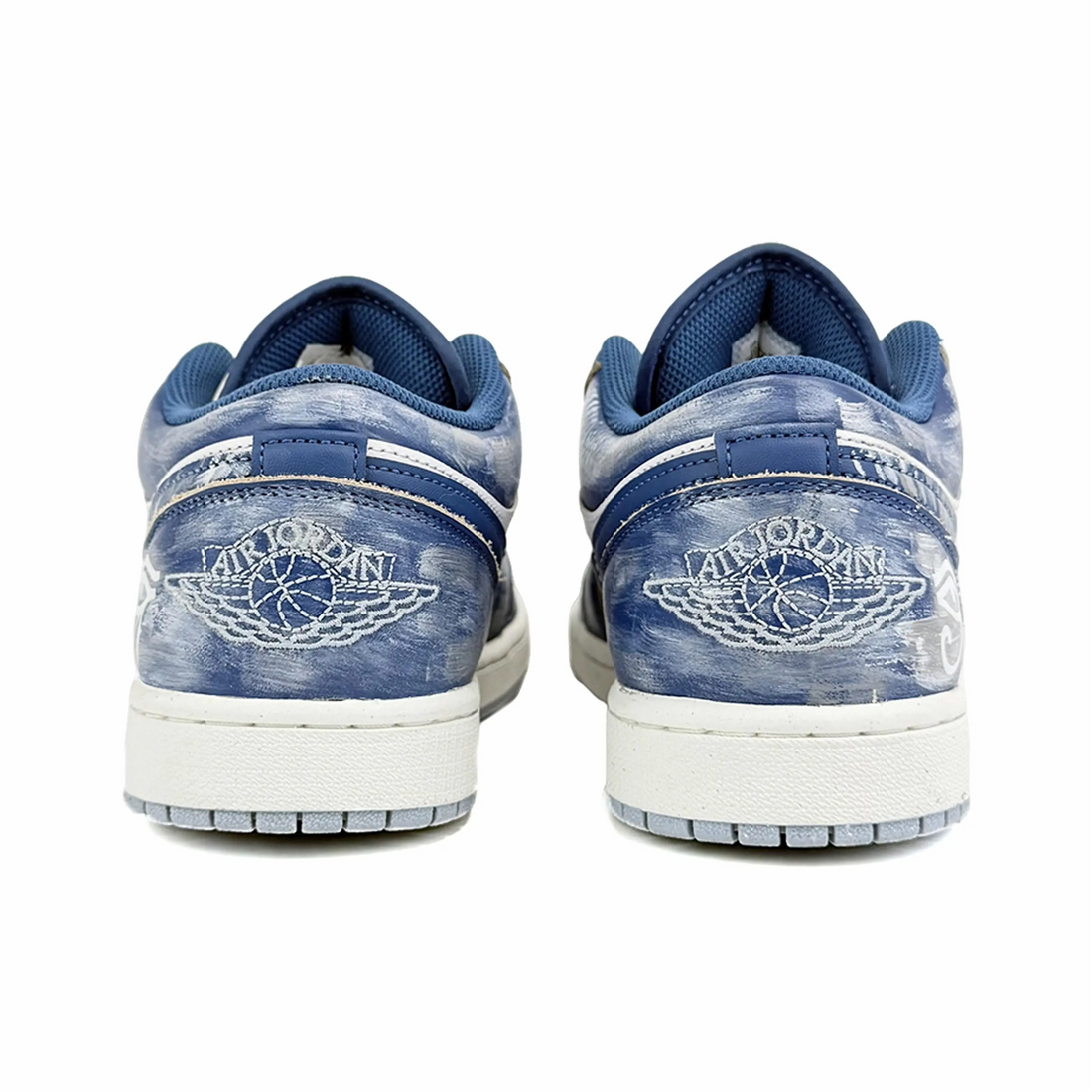 Custom Air Jordan 1 Blue White Graffiti Low