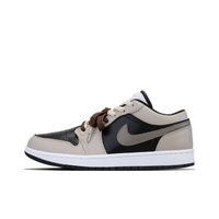 Custom Air Jordan 1 Milky Brown Black Grey Low