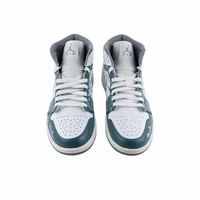 Custom Air Jordan 1 Blue-green White Mathematical Formula Doodle