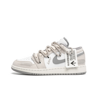 Custom Air Jordan 1 White Grey Milky Brown