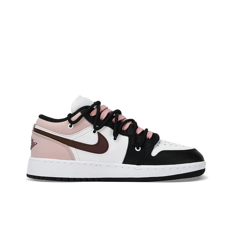 Custom Air Jordan 1 Black White Pink Chocolate Low