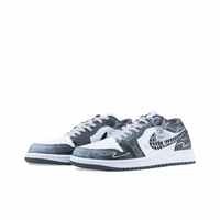 Custom Air Jordan 1 Dark Grey-blue Black White Snake Scales