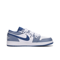 Custom Air Jordan 1 Blue White Grey Dragon Low