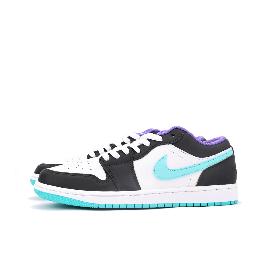 Custom Air Jordan 1 Black White Mint Green Low