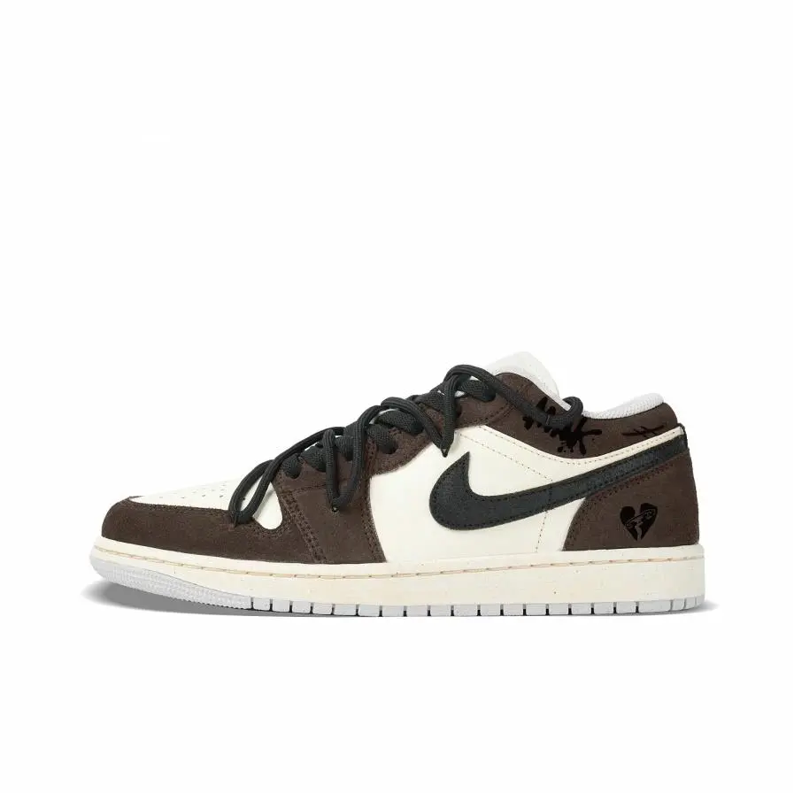 Custom Air Jordan 1 Dark Brown Off-white Low