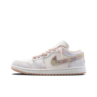 Custom Air Jordan 1 Light Purple Pink Beige Graffiti