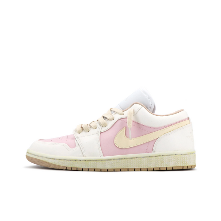 Custom Air Jordan 1 White Pink Beige Low