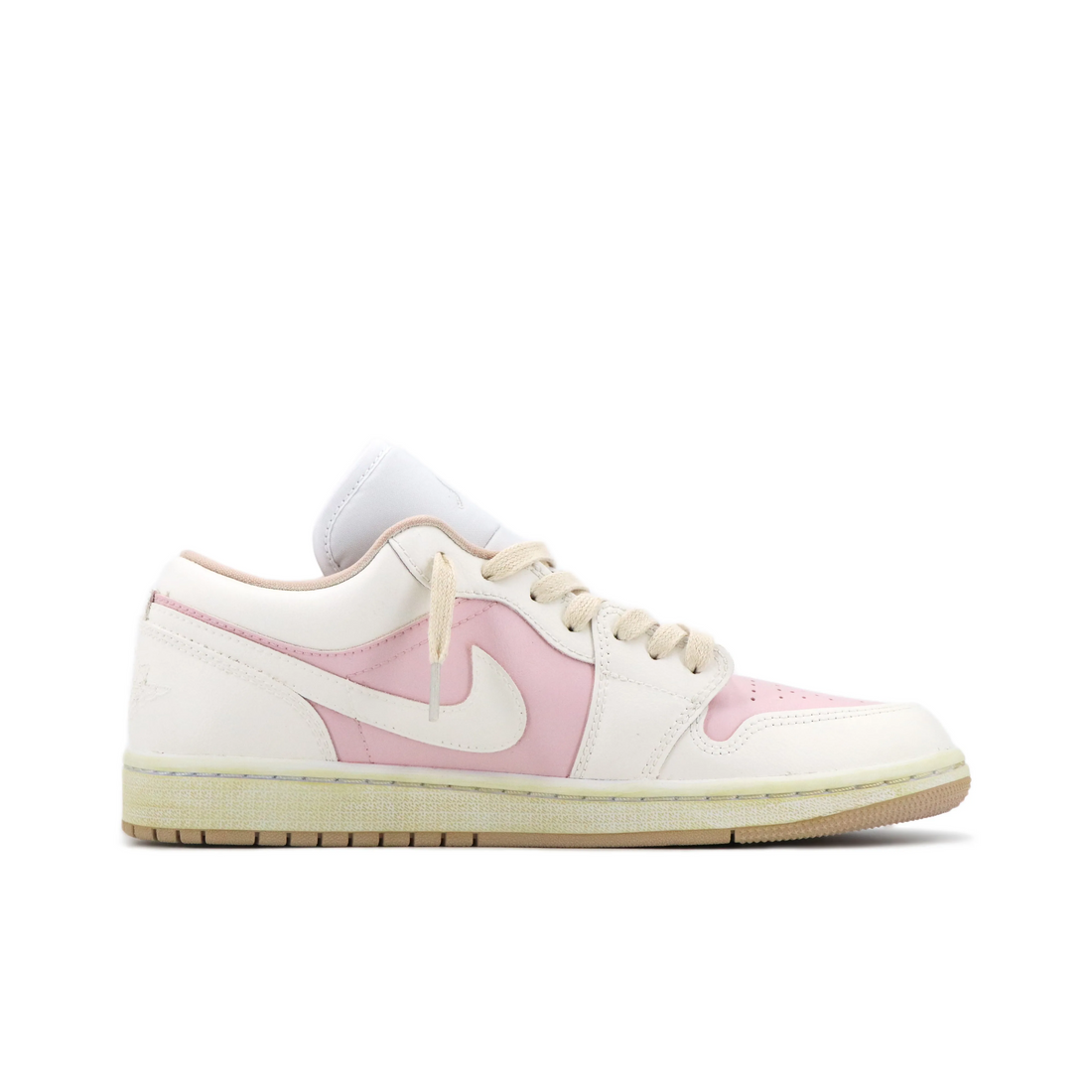 Custom Air Jordan 1 White Pink Beige Low