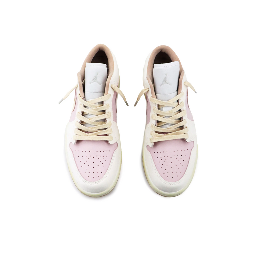 Custom Air Jordan 1 White Pink Beige Low