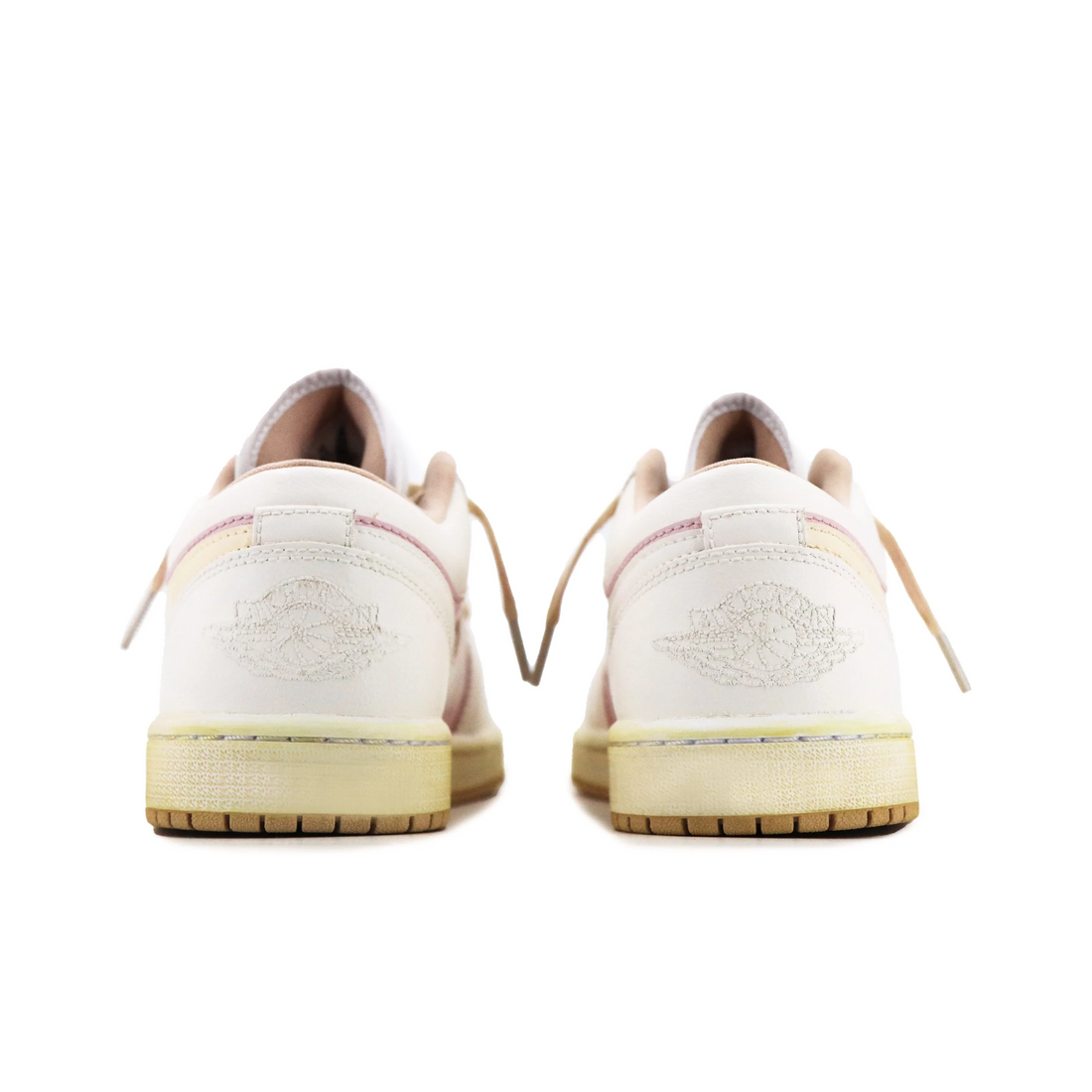 Custom Air Jordan 1 White Pink Beige Low