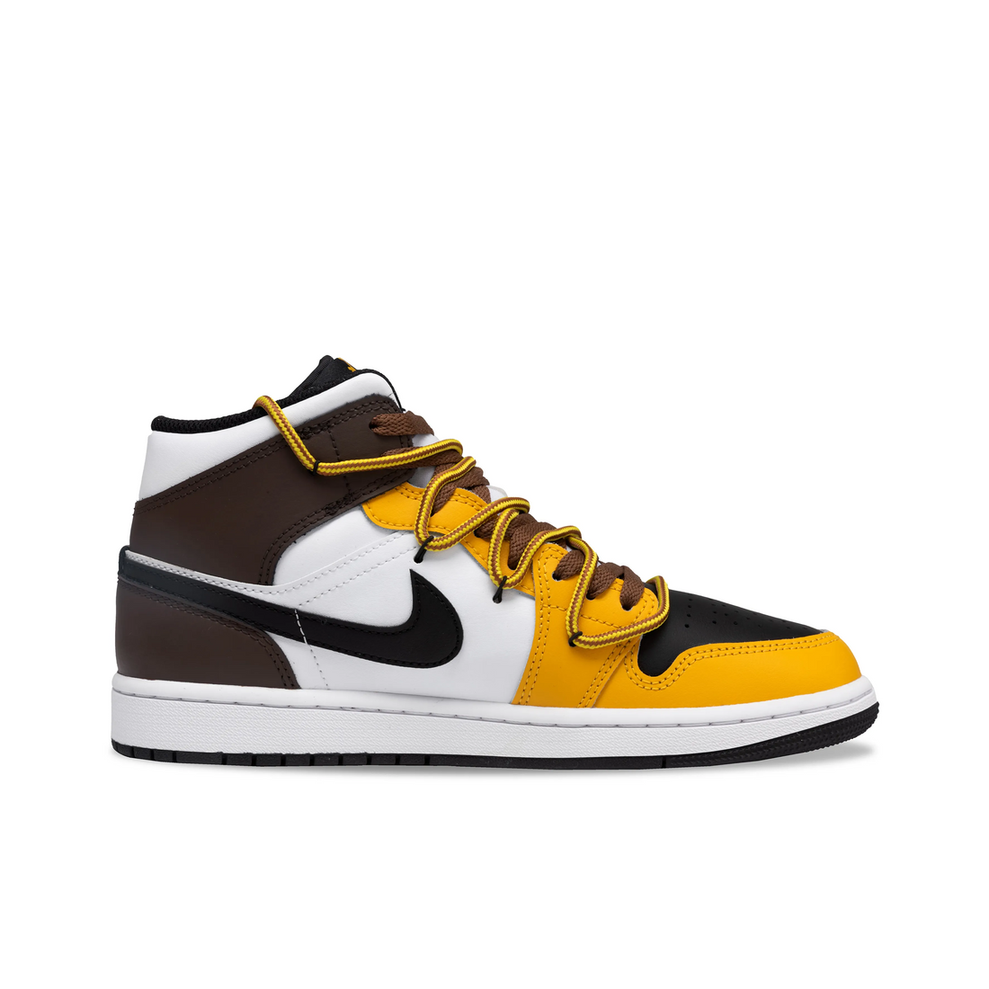 Custom Air Jordan 1 Yellow Black Chocolate With Stars