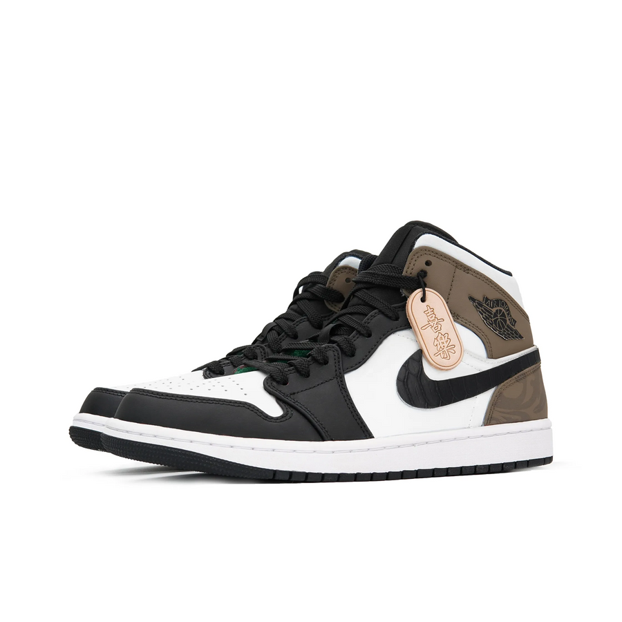 Custom Air Jordan 1 Black White Brown High