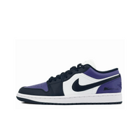 Custom Air Jordan 1 Black Dark Blue White Low