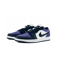 Custom Air Jordan 1 Black Dark Blue White Low