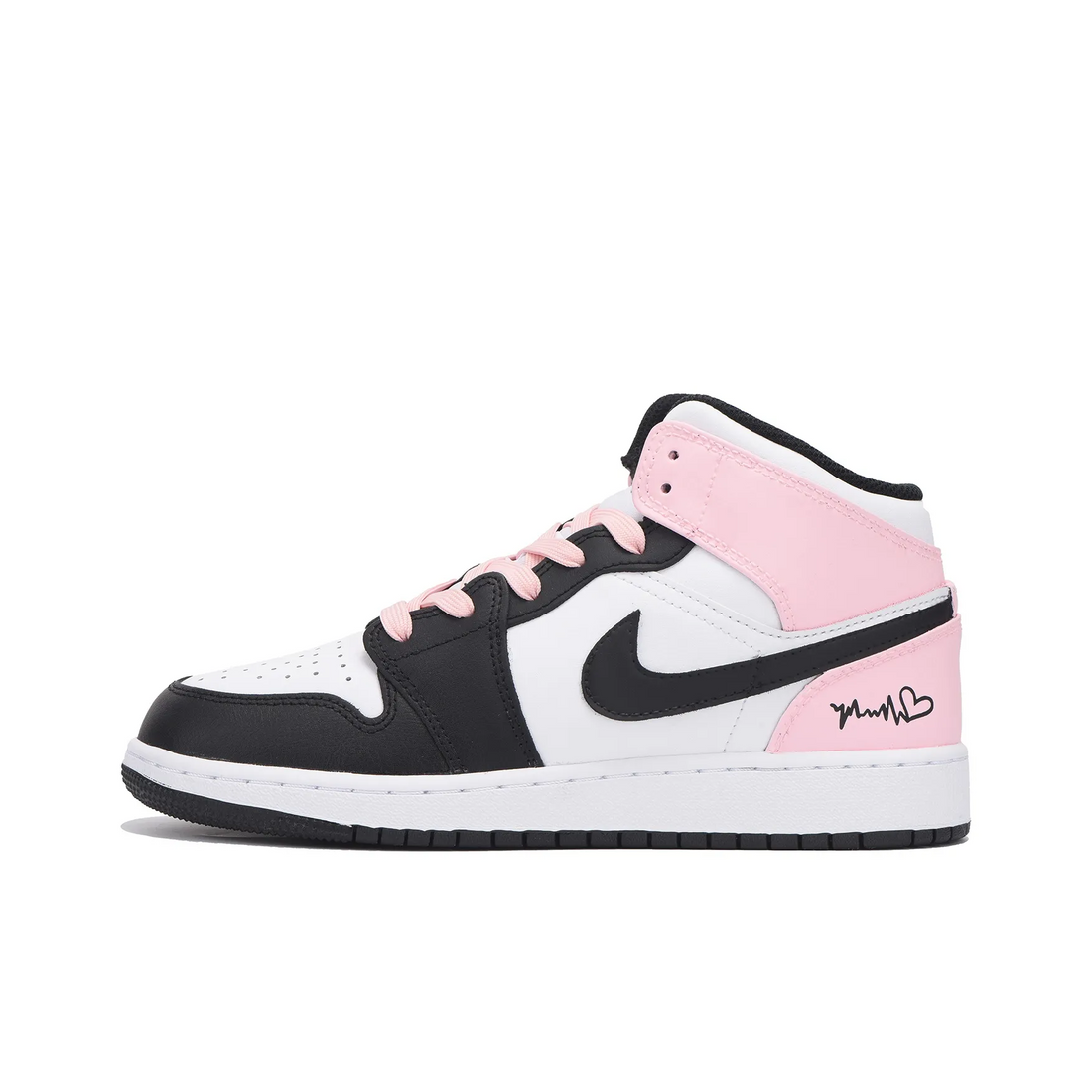 Custom Air Jordan 1 Black White Pink