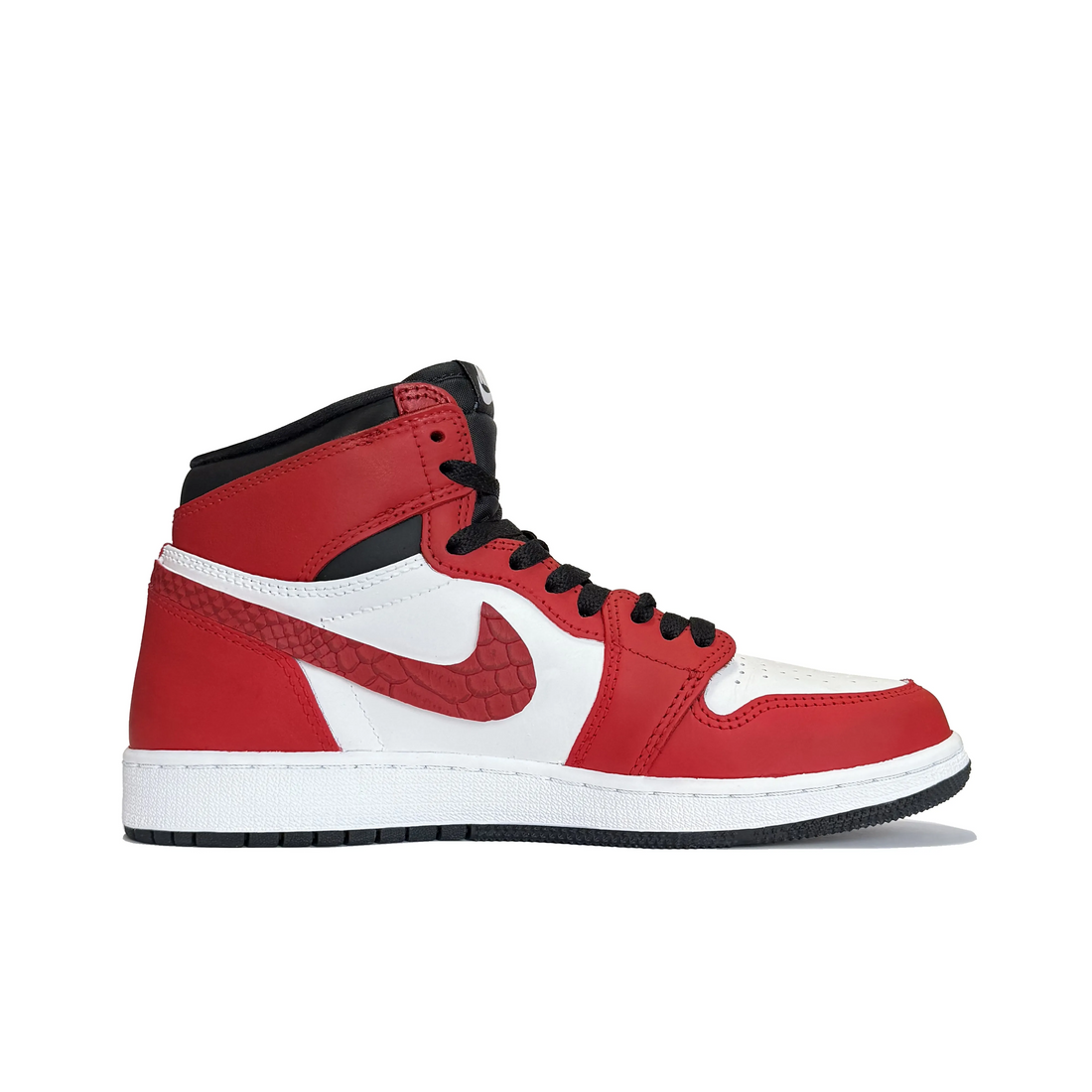 Custom Air Jordan 1 Red Black White High