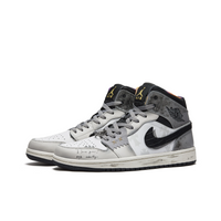 Custom Air Jordan 1 Grey Black Graffiti High