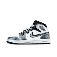 Custom Air Jordan 1 Black White Graffiti High