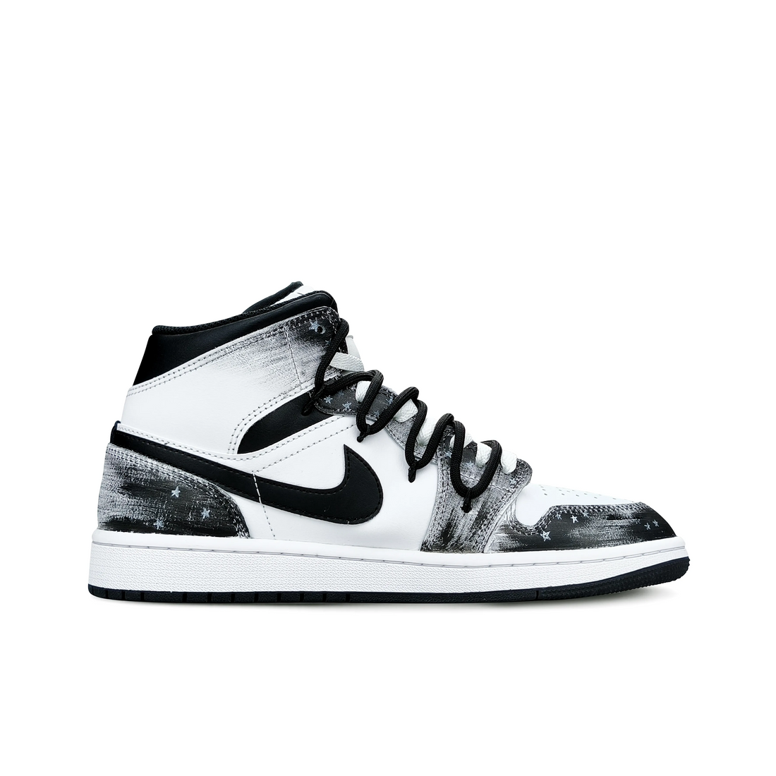 Custom Air Jordan 1 Black White Graffiti High