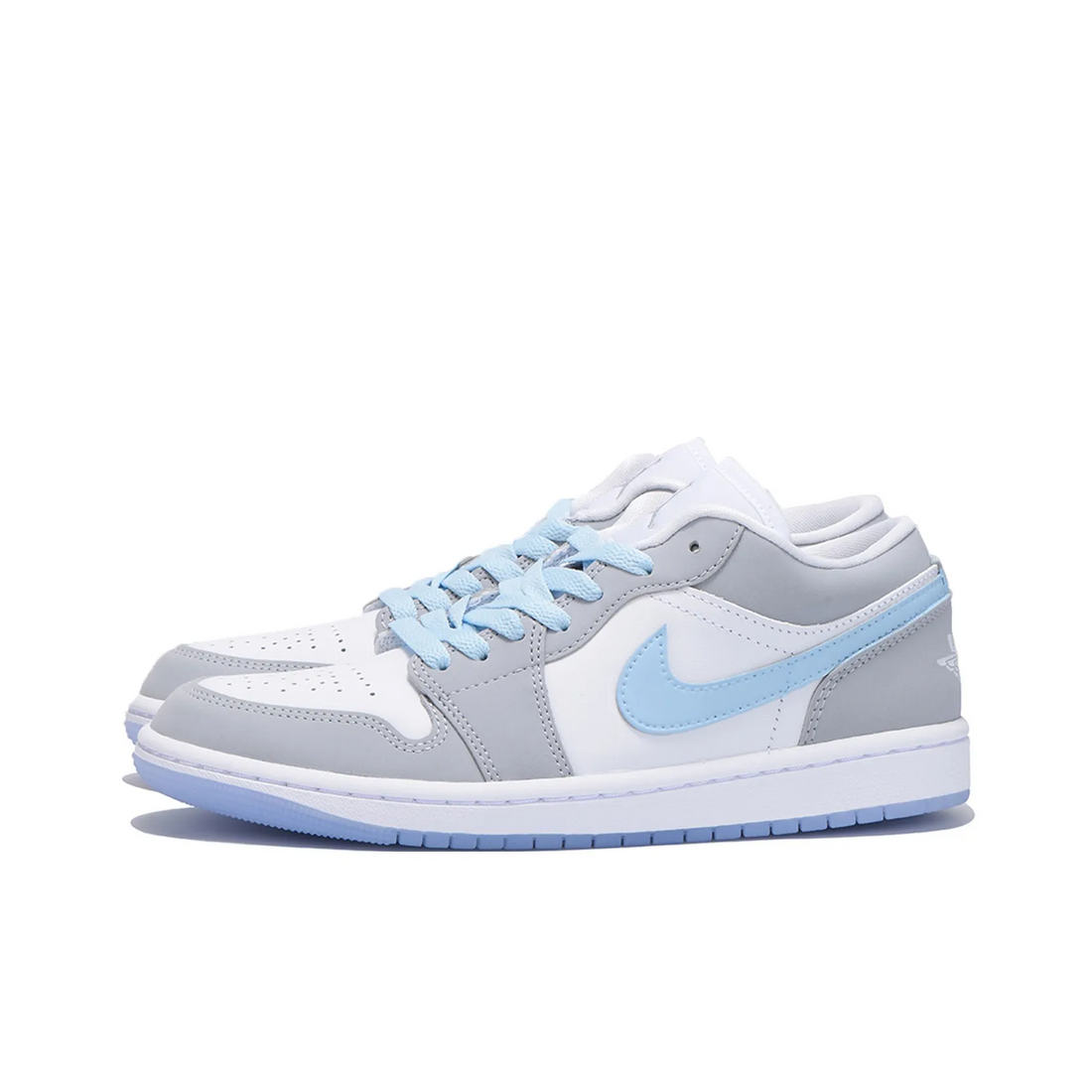 Custom Air Jordan 1 Grey Blue Low