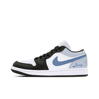 Custom Air Jordan 1 Black White Blue Low